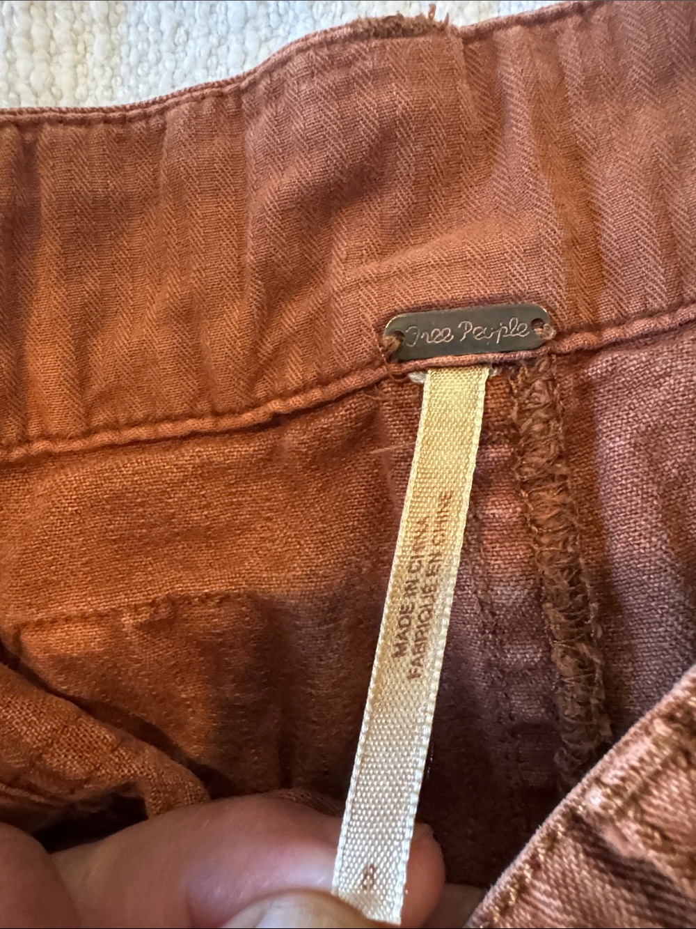 Free People Rust High-Rise Jeans